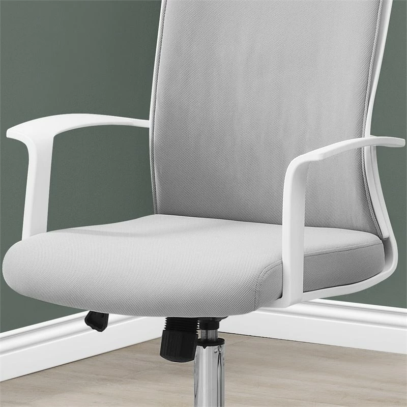 Cheap ๐ Monarch Contemporary High Back Office Swivel Chair In Gray And White โ 6 Cheap ๐ Monarch Contemporary High Back Office Swivel Chair In Gray And White โ - Image 4