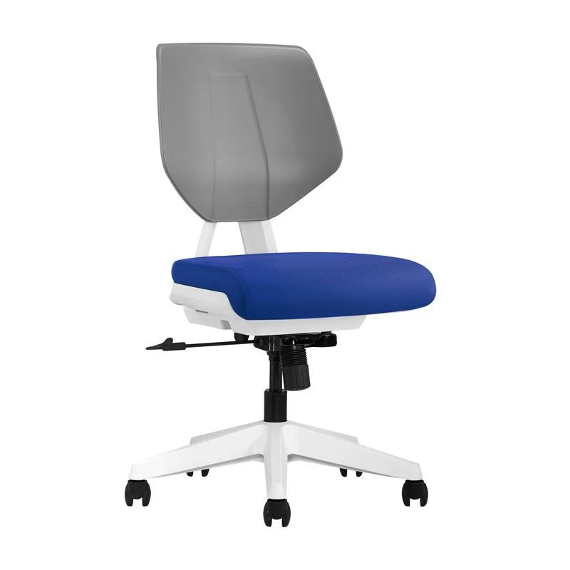 Flash Sale 🛒 Unique Furniture Fabric Seat And Plastic Back Office Chair In Blue And Gray ⭐ 3 Flash Sale 🛒 Unique Furniture Fabric Seat And Plastic Back Office Chair In Blue And Gray ⭐