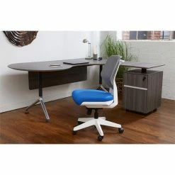 Flash Sale 🛒 Unique Furniture Fabric Seat And Plastic Back Office Chair In Blue And Gray ⭐ 6 Flash Sale 🛒 Unique Furniture Fabric Seat And Plastic Back Office Chair In Blue And Gray ⭐ -Deals Writing Desks Store 2005788 3 L