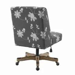 Brand new 😍 Riverbay Furniture Kelby Embroidered Fabric Upholstered Office Chair In Gray 😍 -Deals Writing Desks Store 2008933 5 L