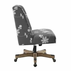 Brand new 😍 Riverbay Furniture Kelby Embroidered Fabric Upholstered Office Chair In Gray 😍 -Deals Writing Desks Store 2008933 6 L