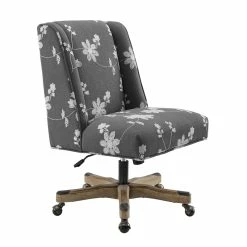Brand new 😍 Riverbay Furniture Kelby Embroidered Fabric Upholstered Office Chair In Gray 😍