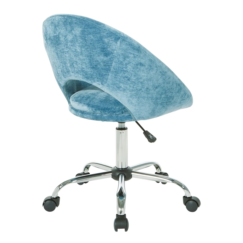 Hot Sale 😉 OSP Home Furnishings Milo Height Adjustable Home Office Chair In Micro-Fiber Blue Velvet ✔️ 7 Hot Sale 😉 OSP Home Furnishings Milo Height Adjustable Home Office Chair In Micro-Fiber Blue Velvet ✔️ - Image 5