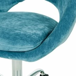 Hot Sale 😉 OSP Home Furnishings Milo Height Adjustable Home Office Chair In Micro-Fiber Blue Velvet ✔️ 14 Hot Sale 😉 OSP Home Furnishings Milo Height Adjustable Home Office Chair In Micro-Fiber Blue Velvet ✔️ -Deals Writing Desks Store 2015677 9 L