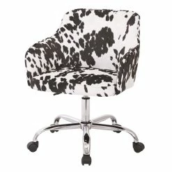 Budget 👍 OSP Home Furnishings Bristol Task Chair With Udder Madness Black And White Domino Fabric 💯 -Deals Writing Desks Store 2015702 1 L