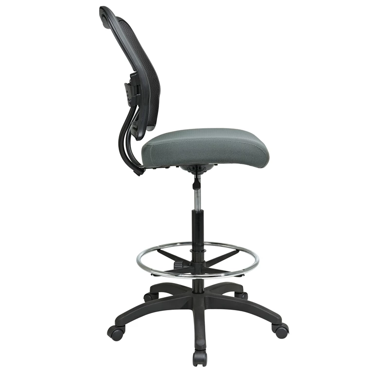 Deals 🥰 Office Star Deluxe AirGrid Back Drafting Chair With Mesh Gray Fabric Seat ✔️ 5 Deals 🥰 Office Star Deluxe AirGrid Back Drafting Chair With Mesh Gray Fabric Seat ✔️ - Image 3