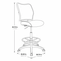 Deals 🥰 Office Star Deluxe AirGrid Back Drafting Chair With Mesh Gray Fabric Seat ✔️ 9 Deals 🥰 Office Star Deluxe AirGrid Back Drafting Chair With Mesh Gray Fabric Seat ✔️ -Deals Writing Desks Store 2015725 3 L