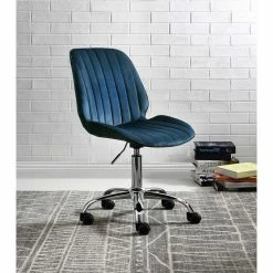 Deals ๐ ACME Furniture ACME Muata Tufted Velvet Armless Office Chair In Twilight Blue And Chrome ๐ฅฐ 11 Deals ๐ ACME Furniture ACME Muata Tufted Velvet Armless Office Chair In Twilight Blue And Chrome ๐ฅฐ -Deals Writing Desks Store 2020565 7 L