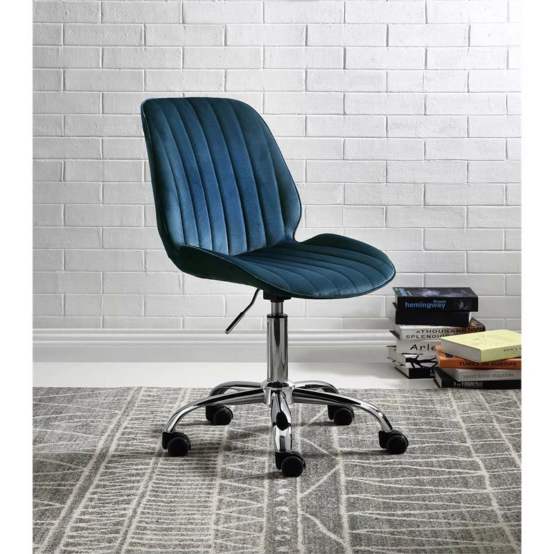 Deals ๐ ACME Furniture ACME Muata Tufted Velvet Armless Office Chair In Twilight Blue And Chrome ๐ฅฐ 5 Deals ๐ ACME Furniture ACME Muata Tufted Velvet Armless Office Chair In Twilight Blue And Chrome ๐ฅฐ - Image 3