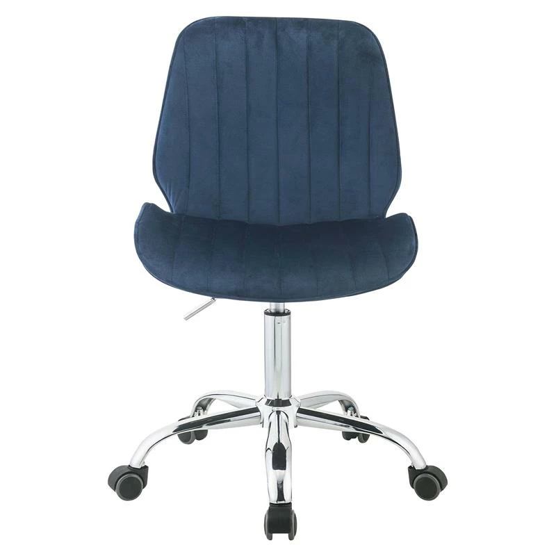 Deals ๐ ACME Furniture ACME Muata Tufted Velvet Armless Office Chair In Twilight Blue And Chrome ๐ฅฐ 6 Deals ๐ ACME Furniture ACME Muata Tufted Velvet Armless Office Chair In Twilight Blue And Chrome ๐ฅฐ - Image 4