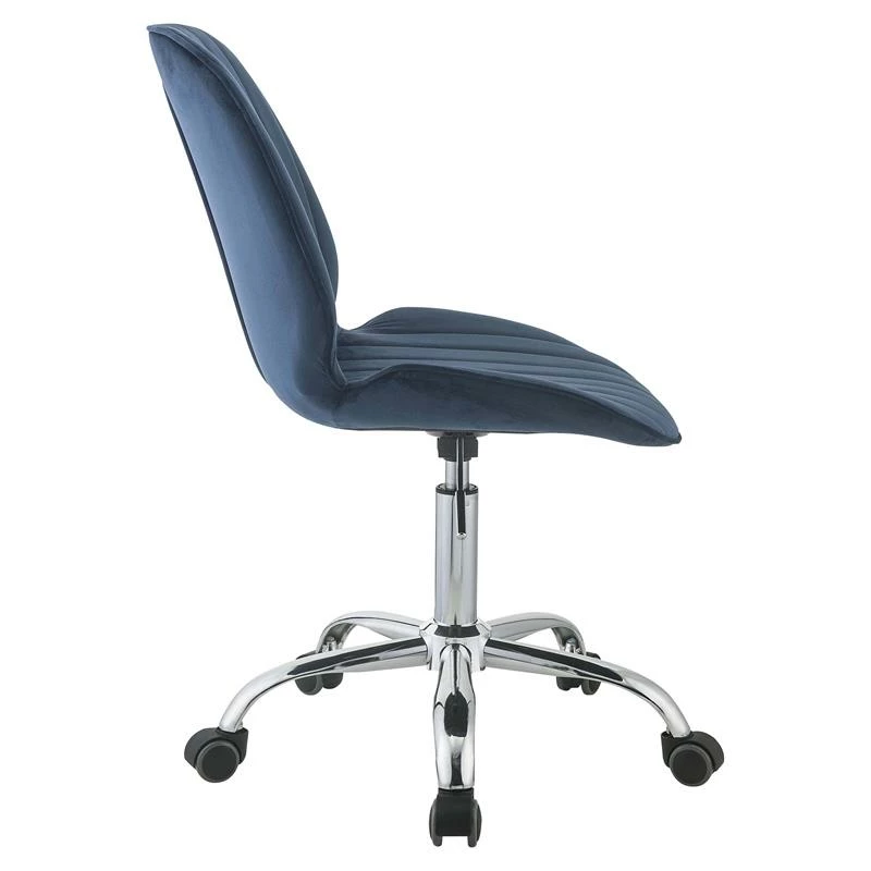 Deals ๐ ACME Furniture ACME Muata Tufted Velvet Armless Office Chair In Twilight Blue And Chrome ๐ฅฐ 7 Deals ๐ ACME Furniture ACME Muata Tufted Velvet Armless Office Chair In Twilight Blue And Chrome ๐ฅฐ - Image 5