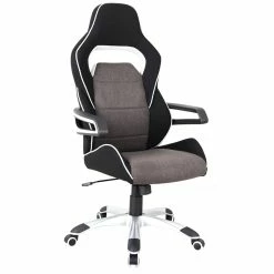 Wholesale ⌛ Techni Mobili Ergonomic Fabric Racing Style Home & Office Chair In Gray/Black 😍