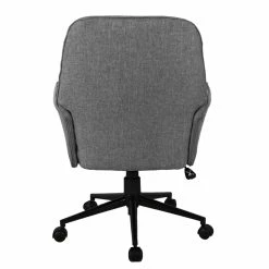 Best Pirce ✨ Techni Mobili Modern Fabric Upholstered Tufted Office Chair With Arms In Gray 🥰 -Deals Writing Desks Store 2104335 6 L