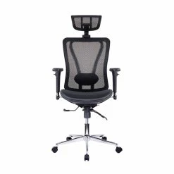 Promo 😍 Techni Mobili High-Back Executive Fabric Mesh Office Chair With Headrest - Black 👏 -Deals Writing Desks Store 2104356 4 L