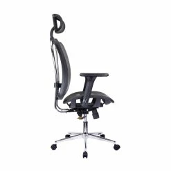 Promo 😍 Techni Mobili High-Back Executive Fabric Mesh Office Chair With Headrest - Black 👏 -Deals Writing Desks Store 2104356 5 L