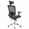 Promo 😍 Techni Mobili High-Back Executive Fabric Mesh Office Chair With Headrest - Black 👏