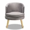 Top 10 🤩 Baxton Studio Grey Velvet Fabric Upholstered And Gold Finished Wood Accent Chair ⌛ -Deals Writing Desks Store 2106850 6 L