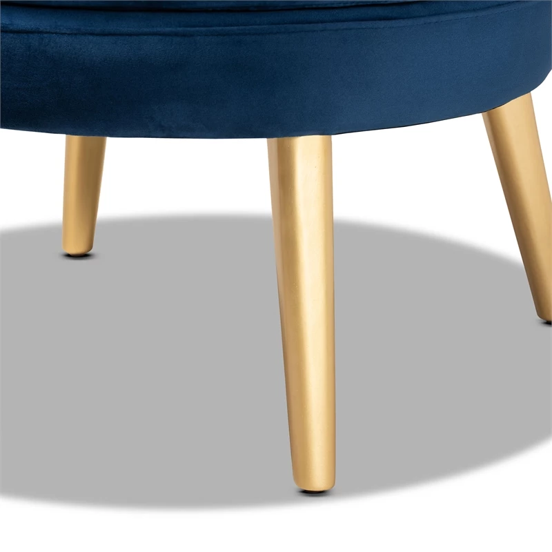 Best Pirce ๐ Baxton Studio Blue Velvet Fabric Upholstered And Gold Finished Wood Accent Chair ๐ 7 Best Pirce ๐ Baxton Studio Blue Velvet Fabric Upholstered And Gold Finished Wood Accent Chair ๐ - Image 5
