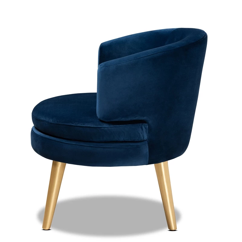 Best Pirce ๐ Baxton Studio Blue Velvet Fabric Upholstered And Gold Finished Wood Accent Chair ๐ 9 Best Pirce ๐ Baxton Studio Blue Velvet Fabric Upholstered And Gold Finished Wood Accent Chair ๐ - Image 7