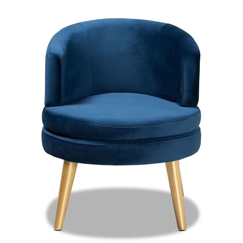 Best Pirce ๐ Baxton Studio Blue Velvet Fabric Upholstered And Gold Finished Wood Accent Chair ๐ 3 Best Pirce ๐ Baxton Studio Blue Velvet Fabric Upholstered And Gold Finished Wood Accent Chair ๐
