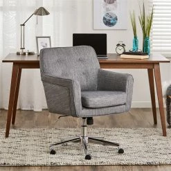 Discount 🧨 Allora Home Office Chair In Winter River Gray 🥰 -Deals Writing Desks Store 2107593 9 L