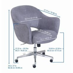 Promo ๐ Allora Home Office Chair In Dovetail Gray ๐ 14 Promo ๐ Allora Home Office Chair In Dovetail Gray ๐ -Deals Writing Desks Store 2107594 5 L