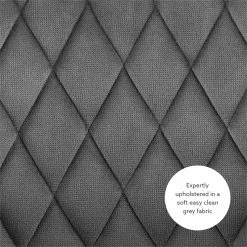 Best deal 👏 Linon Lyla Upholstered Quilted Office Chair In Gray 😀 -Deals Writing Desks Store 2116729 13 L