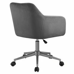 Best deal 👏 Linon Lyla Upholstered Quilted Office Chair In Gray 😀 -Deals Writing Desks Store 2116729 2 L