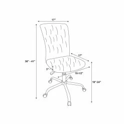 Deals 🔔 Riverbay Furniture Faux Fur Upholstered Armless Office Chair In Blush Pink ⌛ -Deals Writing Desks Store 2118696 6 L