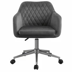 Flash Sale ⌛ Riverbay Furniture Upholstered Quilted Office Chair In Gray 🌟 14 Flash Sale ⌛ Riverbay Furniture Upholstered Quilted Office Chair In Gray 🌟 -Deals Writing Desks Store 2118697 1 L