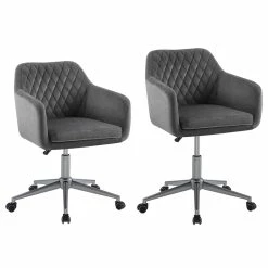 Flash Sale ⌛ Riverbay Furniture Upholstered Quilted Office Chair In Gray 🌟 17 Flash Sale ⌛ Riverbay Furniture Upholstered Quilted Office Chair In Gray 🌟 -Deals Writing Desks Store 2118697 3 L