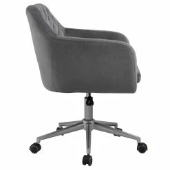 Flash Sale ⌛ Riverbay Furniture Upholstered Quilted Office Chair In Gray 🌟 18 Flash Sale ⌛ Riverbay Furniture Upholstered Quilted Office Chair In Gray 🌟 -Deals Writing Desks Store 2118697 4 L