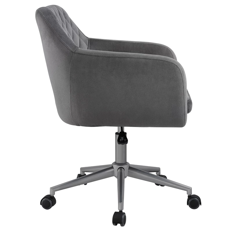 Flash Sale ⌛ Riverbay Furniture Upholstered Quilted Office Chair In Gray 🌟 8 Flash Sale ⌛ Riverbay Furniture Upholstered Quilted Office Chair In Gray 🌟 - Image 6
