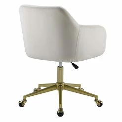 Discount 🌟 Riverbay Furniture Upholstered Quilted Office Chair In Off White 💯 16 Discount 🌟 Riverbay Furniture Upholstered Quilted Office Chair In Off White 💯 -Deals Writing Desks Store 2118698 2 L
