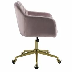 New 🥰 Riverbay Furniture Upholstered Quilted Office Chair In Pink ⭐ 18 New 🥰 Riverbay Furniture Upholstered Quilted Office Chair In Pink ⭐ -Deals Writing Desks Store 2118699 4 L