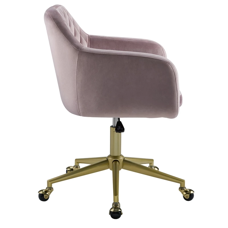 New 🥰 Riverbay Furniture Upholstered Quilted Office Chair In Pink ⭐ 8 New 🥰 Riverbay Furniture Upholstered Quilted Office Chair In Pink ⭐ - Image 6