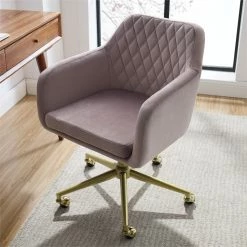 New 🥰 Riverbay Furniture Upholstered Quilted Office Chair In Pink ⭐ 23 New 🥰 Riverbay Furniture Upholstered Quilted Office Chair In Pink ⭐ -Deals Writing Desks Store 2118699 9 L