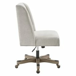 Best reviews of 💯 Riverbay Furniture Upholstered Swivel Office Chair In Natural Linen 👏 -Deals Writing Desks Store 2118825 3 L
