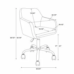 Best deal 🥰 Riverbay Furniture Metal Upholstered Office Chair In Gray ⭐ -Deals Writing Desks Store 2118857 10 L
