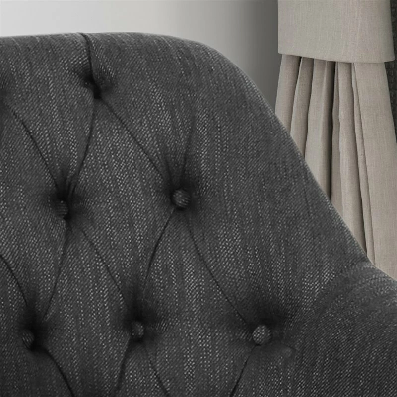 Outlet 😀 Noble House Barbour Tufted Home Office Swivel Chair In Charcoal 💯 7 Outlet 😀 Noble House Barbour Tufted Home Office Swivel Chair In Charcoal 💯 - Image 5