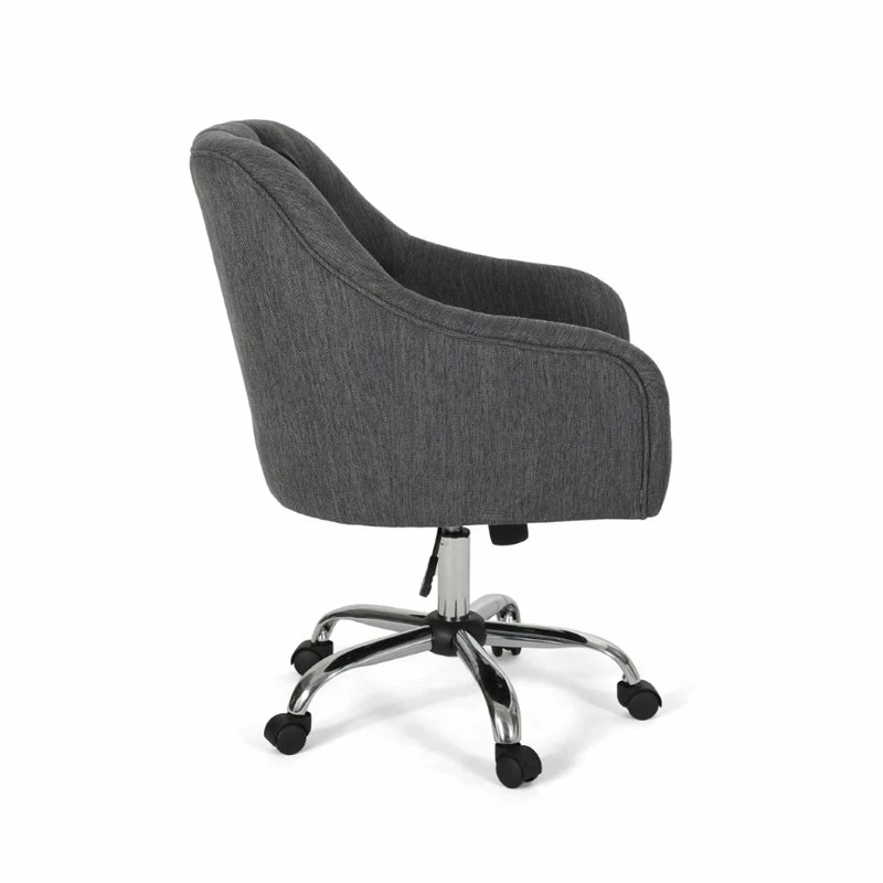 Outlet 😀 Noble House Barbour Tufted Home Office Swivel Chair In Charcoal 💯 9 Outlet 😀 Noble House Barbour Tufted Home Office Swivel Chair In Charcoal 💯 - Image 7