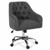 Outlet 😀 Noble House Barbour Tufted Home Office Swivel Chair In Charcoal 💯 -Deals Writing Desks Store 2119851 L