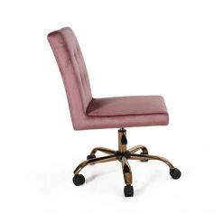 Top 10 🥰 Noble House Centennial Glam Tufted Home Office Swivel Chair In Blush 🛒 -Deals Writing Desks Store 2119941 7 L