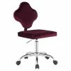 Best Pirce 🛒 ACME Furniture ACME Clover Velvet Upholstered Armless Office Chair With Swivel Seat In Red 🥰 -Deals Writing Desks Store 2124376 9 L