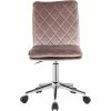 Outlet 🎁 ACME Furniture ACME Aestris Tufted Velvet Armless Office Chair With Swivel Seat In Pink 🎁 -Deals Writing Desks Store 2124378 6 L