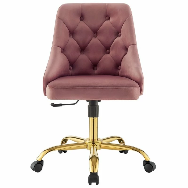 Coupon 👏 Modway Distinct Performance Velvet Tufted Office Swivel Chair In Gold And Rose ⌛ 5 Coupon 👏 Modway Distinct Performance Velvet Tufted Office Swivel Chair In Gold And Rose ⌛ - Image 3