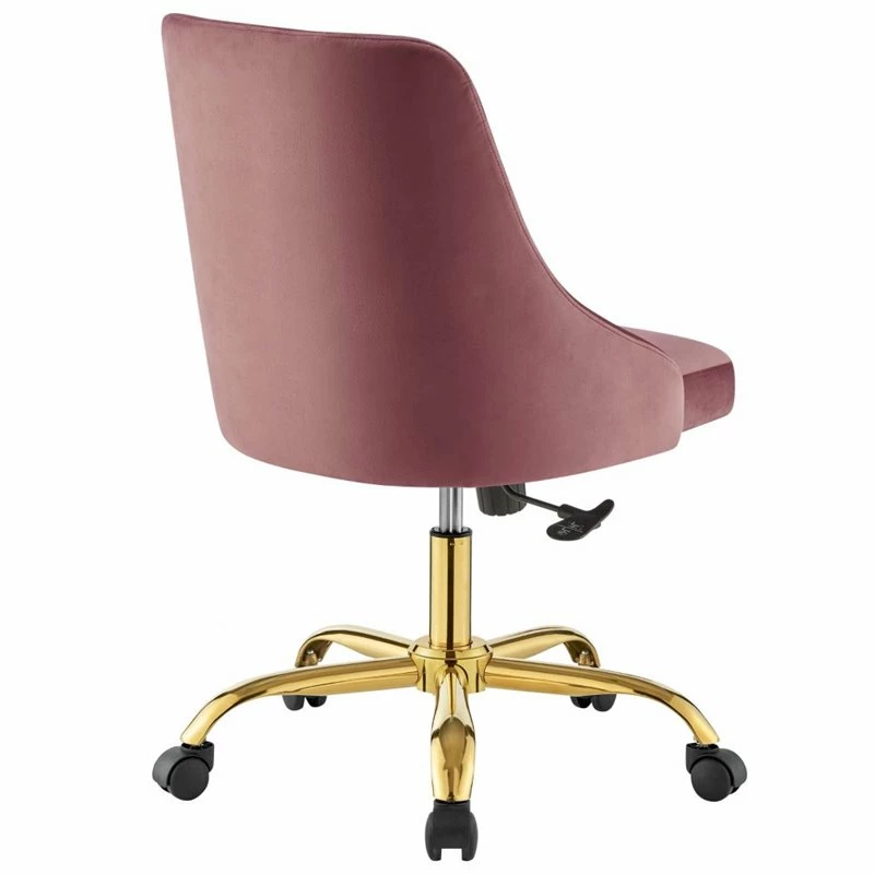 Coupon 👏 Modway Distinct Performance Velvet Tufted Office Swivel Chair In Gold And Rose ⌛ 7 Coupon 👏 Modway Distinct Performance Velvet Tufted Office Swivel Chair In Gold And Rose ⌛ - Image 5