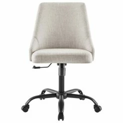 Flash Sale 👏 Modway Designate Fabric Upholstered Office Swivel Chair In Black And Beige 🛒 -Deals Writing Desks Store 2127331 2 L