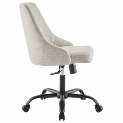 Flash Sale 👏 Modway Designate Fabric Upholstered Office Swivel Chair In Black And Beige 🛒 -Deals Writing Desks Store 2127331 3 L