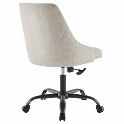 Flash Sale 👏 Modway Designate Fabric Upholstered Office Swivel Chair In Black And Beige 🛒 -Deals Writing Desks Store 2127331 4 L